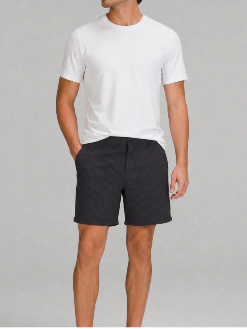 Lululemon Kahuna Black Seersucker Shorts  Men’s Size 38